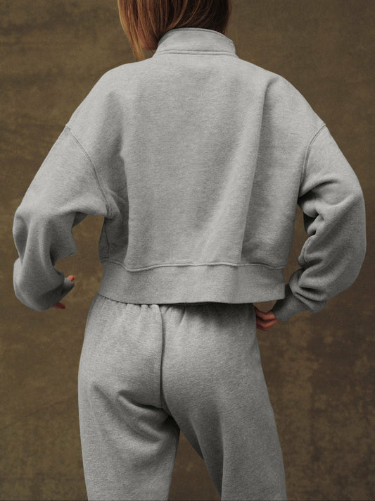 MIDWEIGHT SWEATS STAPLE STRAIGHT LEG SWEATPANTS - FOG HEATHER GREY | SET ACTIVE
