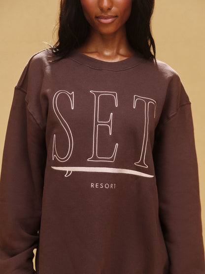 MIDWEIGHT SWEATS STAPLE SET RESORT CREWNECK - SHORELINE | SET ACTIVE
