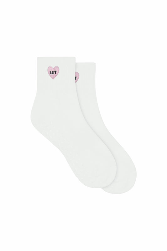 I LOVE SET GRIP SHORTY SOCKS - ICING | SET ACTIVE