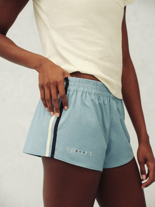 NYLON TRACK SHORTS - WASHED | SET ACTIVE
