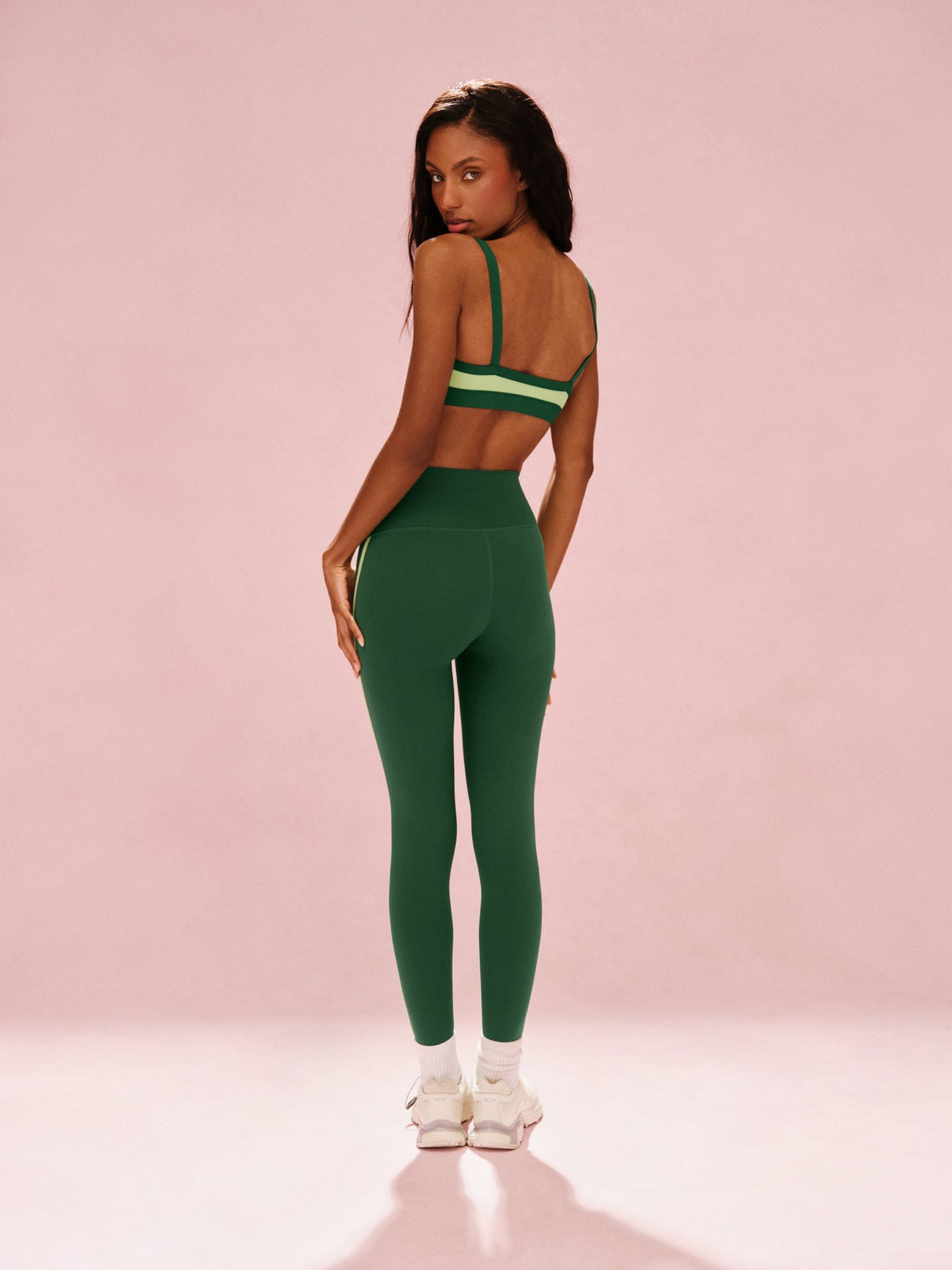 SPORTBODY® SPORTY STRIPE LEGGINGS - LAWN | SET ACTIVE