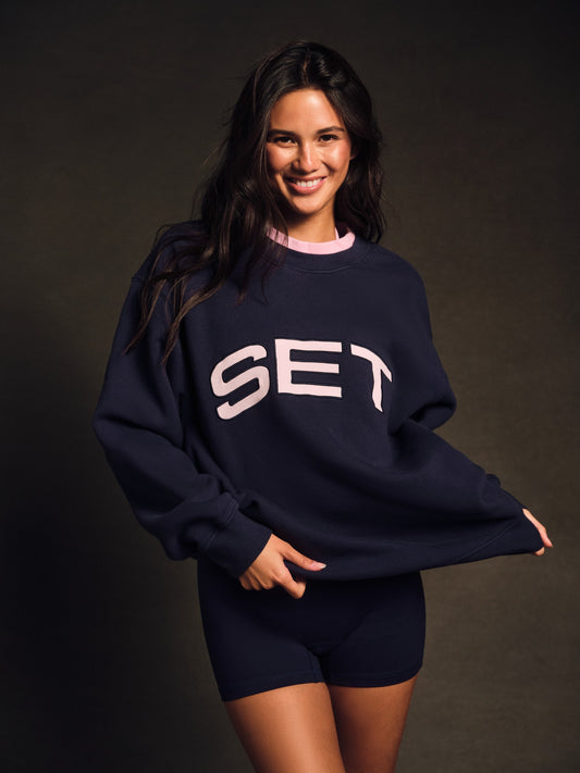MIDWEIGHT SWEATS STAPLE SET LAYERED CREWNECK - CONFETTI | SET ACTIVE