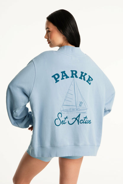 SET X PARKE SAIL GRAPHIC MOCKNECK - OVERCAST | SET ACTIVE
