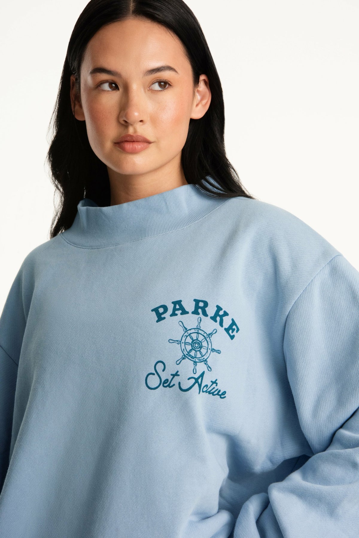 SET X PARKE SAIL GRAPHIC MOCKNECK - OVERCAST | SET ACTIVE