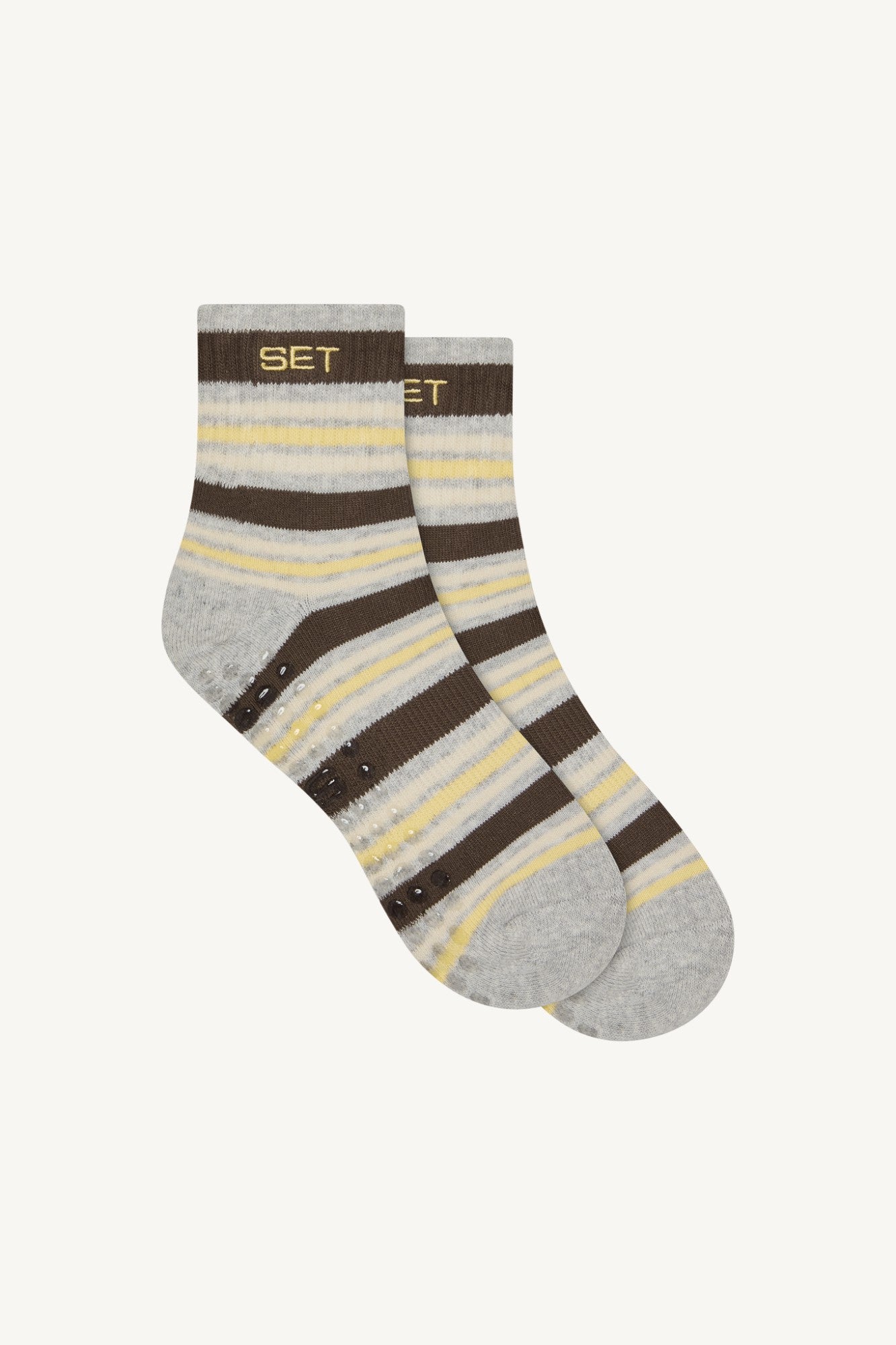 SET STRIPE SHORTY GRIP SOCKS - GRAIN | SET ACTIVE