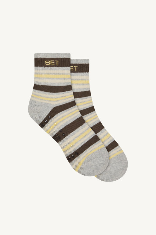 SET STRIPE SHORTY GRIP SOCKS - GRAIN | SET ACTIVE